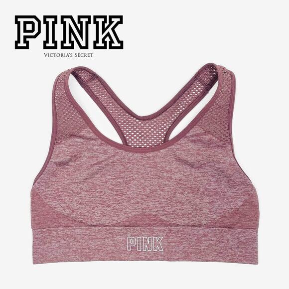 PINK Victoria' Secret Seamless Sports Bra Small Activewear Gym Yoga Workout - Picture 8 of 8